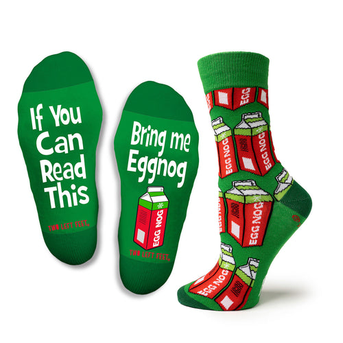 Two Left Feet Holiday Christmas Adult Sock, Small Feet