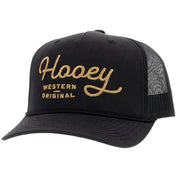 Hooey Mens "OG" Black With Gold Stitching Trucker Hat