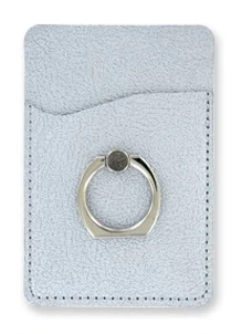 Metallic Ring Cling Cell Phone Stand and Credit Card holder, Adhesive Backing