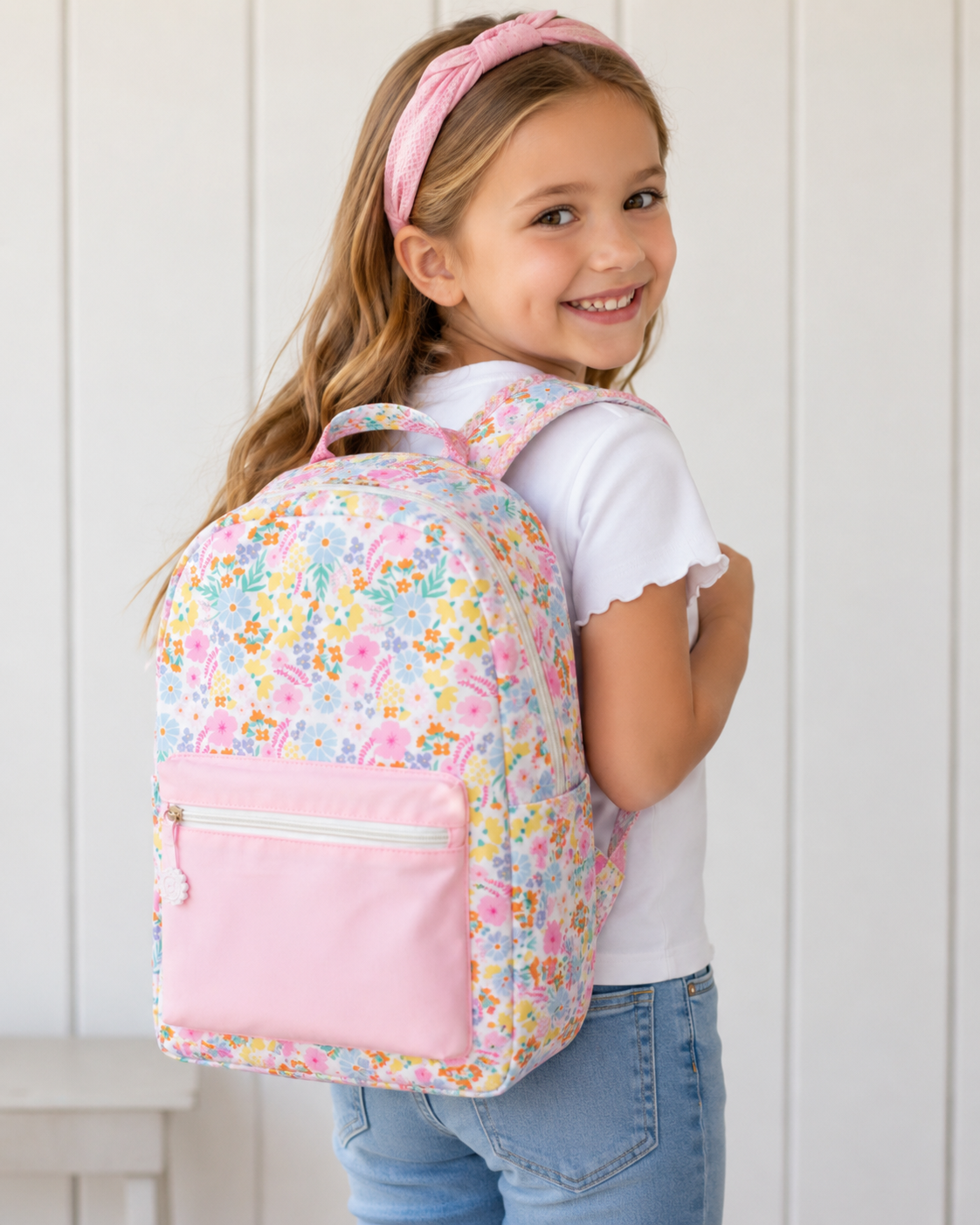 Jane Marie Kids Girls Flourish & Bloom Floral Canvas School Backpack