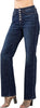 Judy Blue Womens High Waist Button Fly Straight Fit Denim Jeans