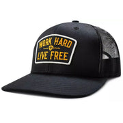 Ariat Mens Ariat Logo Patch Work Hard Live Free Adjustable Snapback Cap Hat