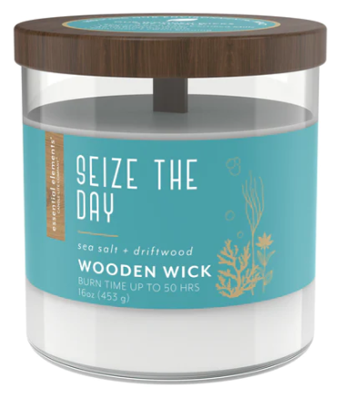 Candle-Lite Essential Elements, Wooden Wick, 16 oz Jar