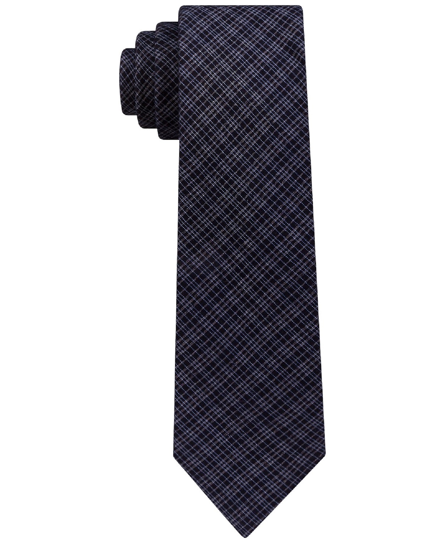 Calvin Klein Mens Modern Gingham Skinny Tie