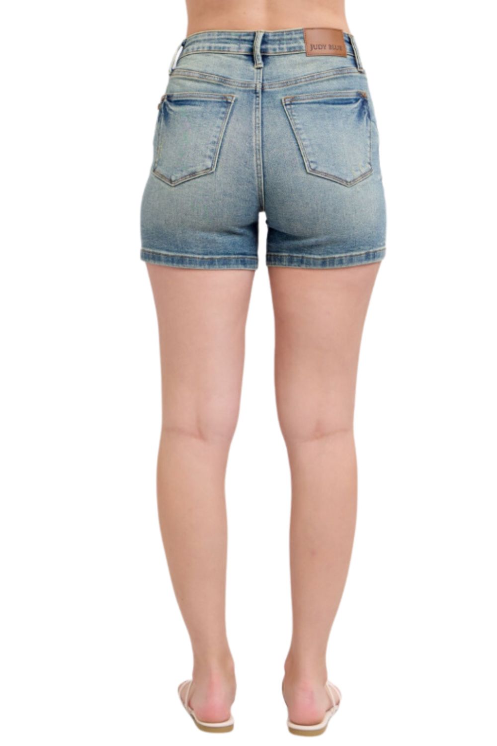 Judy Blue Womens V Front Vintage Wash Shorts