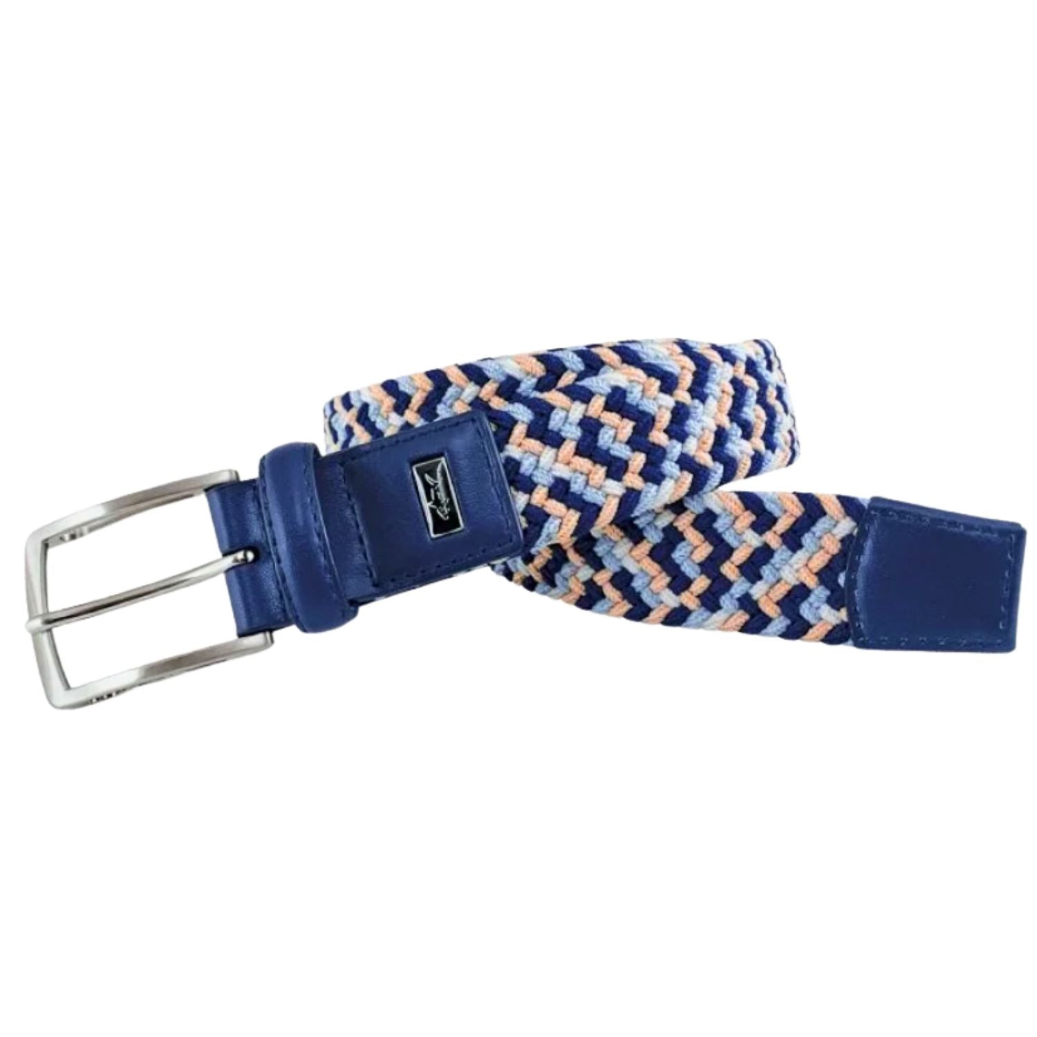 Greg Norman Mens Braided Multi Colored Stretch Golf Belt