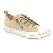 Very G Aman Suede Women's Rhinestone Lace Platform Sneaker, Natural