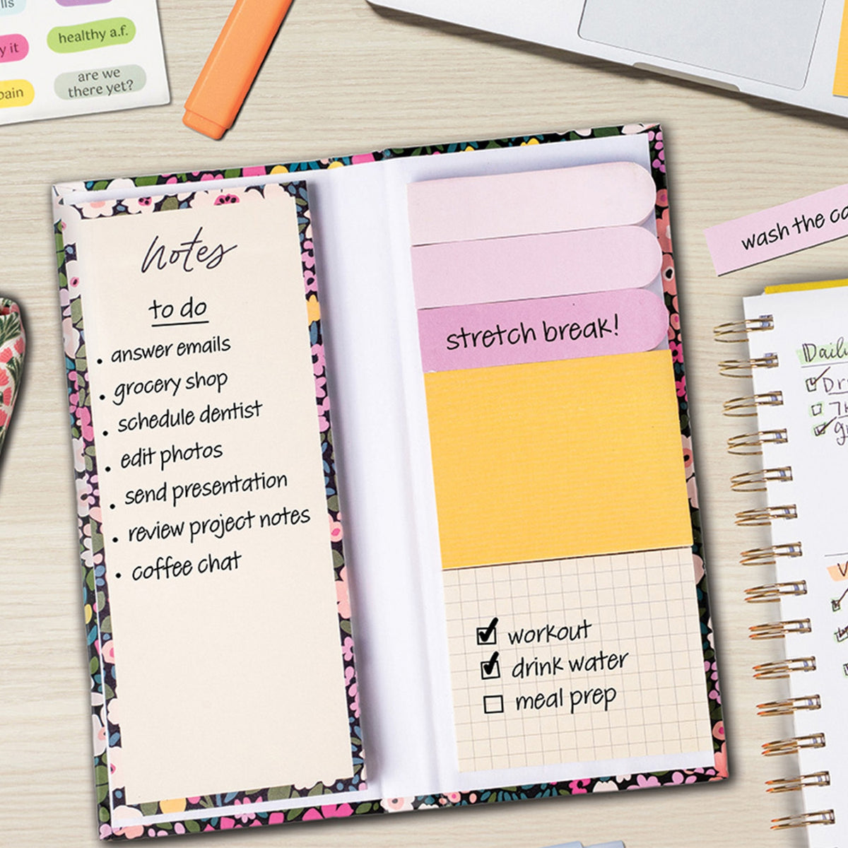 Crush "Stick With It" Adhesive Notes Desk Set