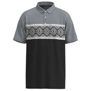 Hooey Mens Hot Shot Grey and Black Aztec Short Sleeve Polo Shirt