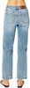 Judy Blue Womens Mid Rise Destroyed Straight Fit Jeans