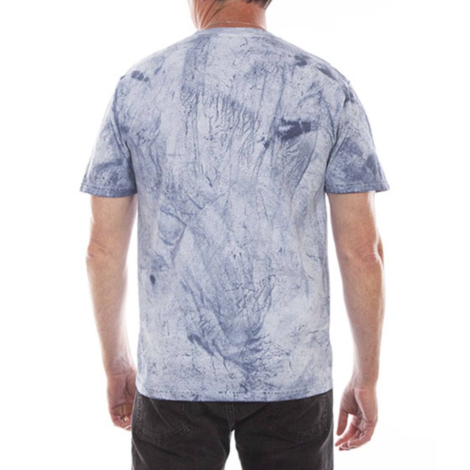 Scully Men's Ocean Mist 100% Cotton Tie Dye Short Sleeve T-Shirt, Blue