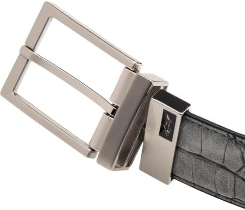 Greg Norman Mens Reversible Croco Print Leather Golf Belt