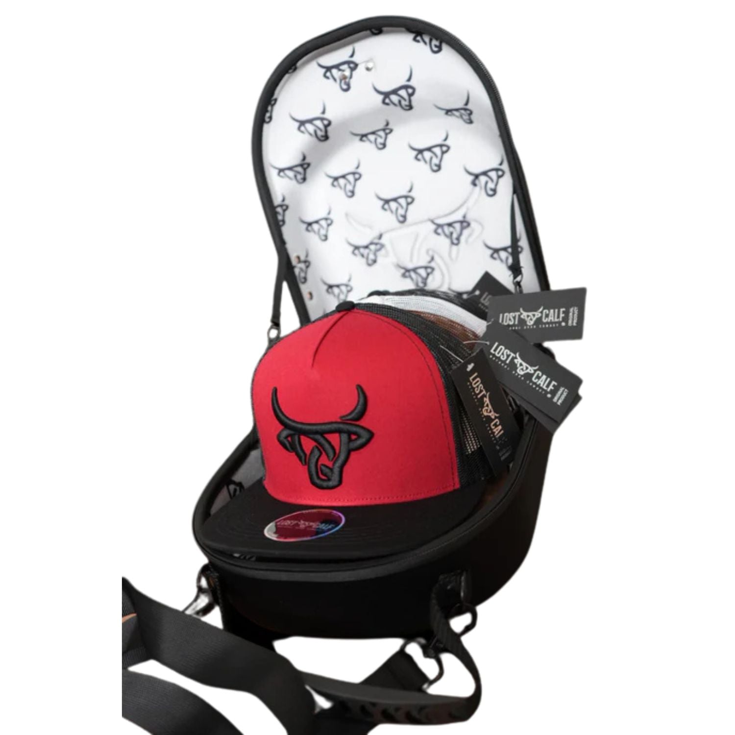 Lost Calf Hat 7 Pack Cap Carrier, Black