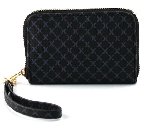 AR New York Women's Wallet with Wristlet Strap, Black