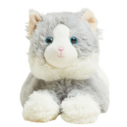 Warmies Heatable Lavender Scent Cozy 13" Plush, Laying Down Gray Cat