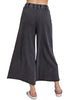 Easel Womens Washed Terry Knit Wide Pants