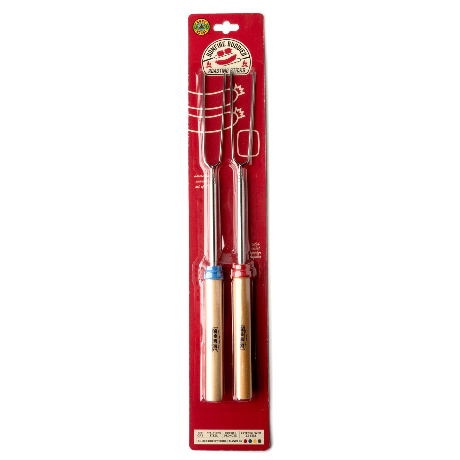 Bunkhouse Bonfire Buddies 2-Pack Extendable Roasting Sticks