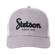 Stetson Mens Script Embroidered Logo Adjustable Snapback Trucker Cap Hat