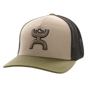 Hooey Mens Coach Flexfit Hat Mesh Back Patch Hat, Tan/Brown