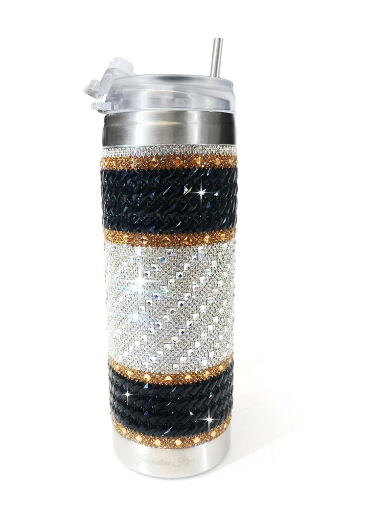 Jacqueline Kent Rhinestone 20oz Bling Tumbler with Clear Lid, Straw and Gift Bag