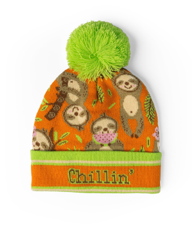 Two Left Feet Kid's Pom Hats, Ultra Soft Knit Pom Hats