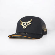 Lost Calf Mens Gold Iron Curve Mesh Back Baseball Cap Hat