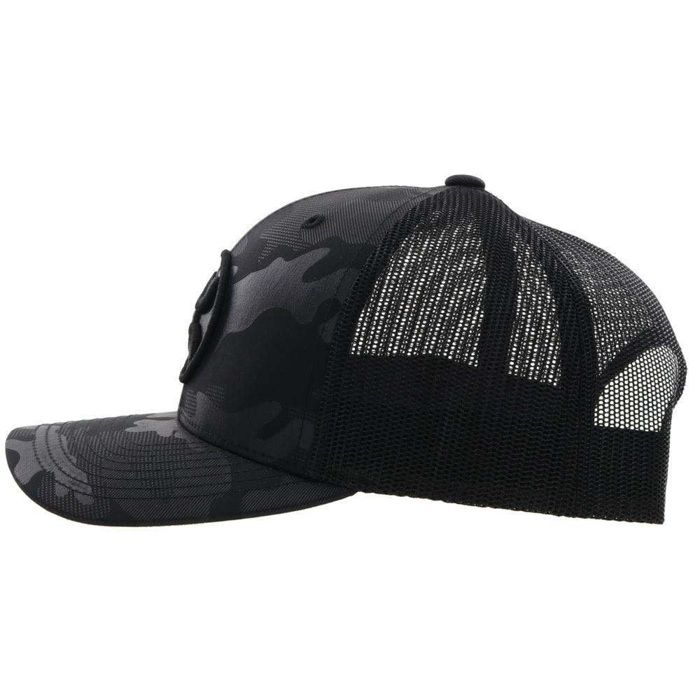 Hooey Mens "O Classic" Hooey Black Camo Embroidered Trucker Hat