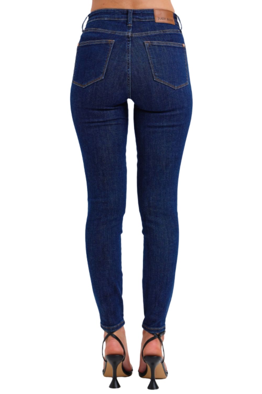 Judy Blue Womens Mid Rise Tummy Control Classic Fit Denim Jeans