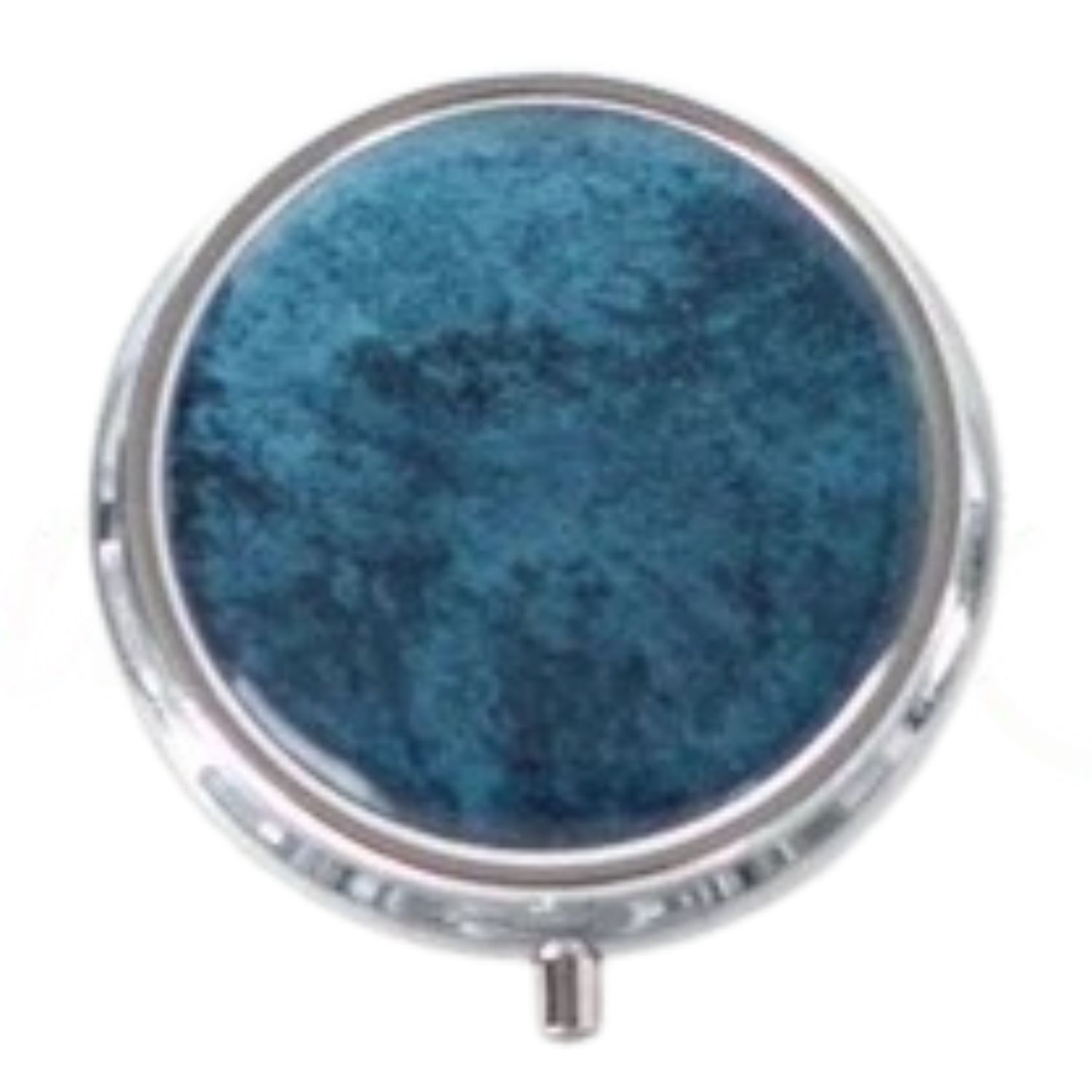 Wellness Keeper Mens Pocket-Sized Silver-Tone Pill Case