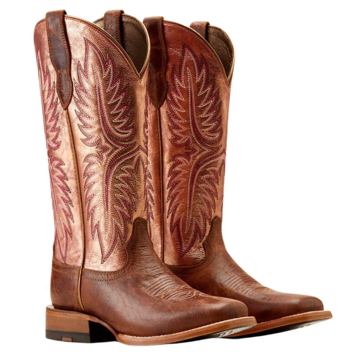 Ariat Womens Frontier Calamity Jane Boot, Bite the Dust Brown / Desert Sunrise