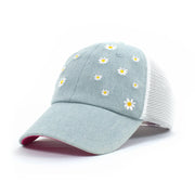 Shady Lady Denim Daisy Lady Trucker Snapback Hat