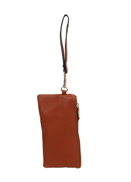AR New York Purse Clutch Wristlet, Brown