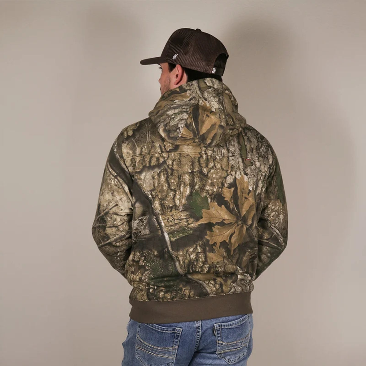 Hooey Men's Legendary Realtree Camo Pullover Hoodie with Orange Logo