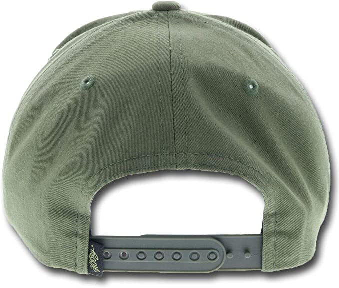 Hooey Mens Jack Hybrid Bill Adjustable Snapback Trucker Hat (Olive)