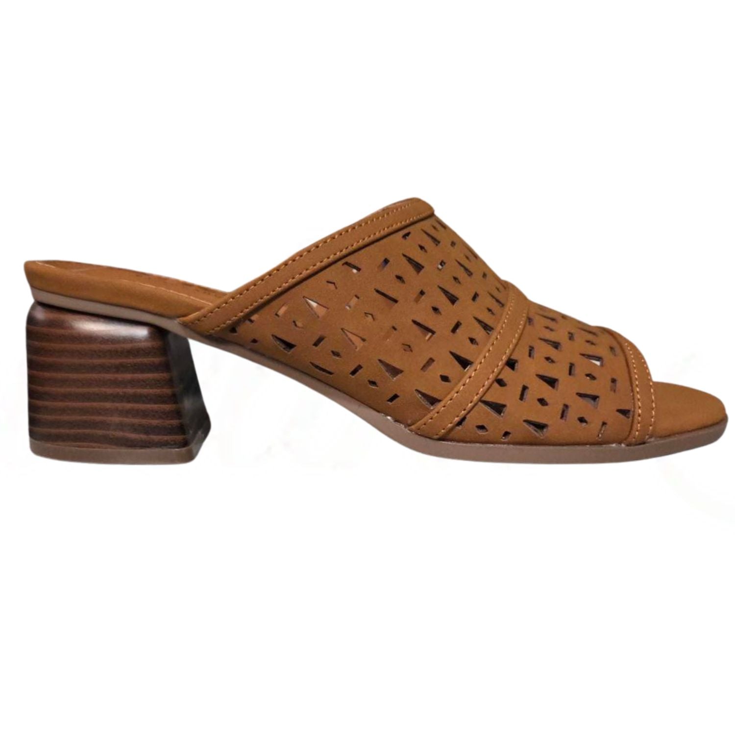 Shu Shop Womens Eliana Block Heel Open Toe Mule Sandal