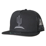 Lost Calf Mens Cactus Embroidered Flat Bill Adjustable Snapback Cap Hat, Grey