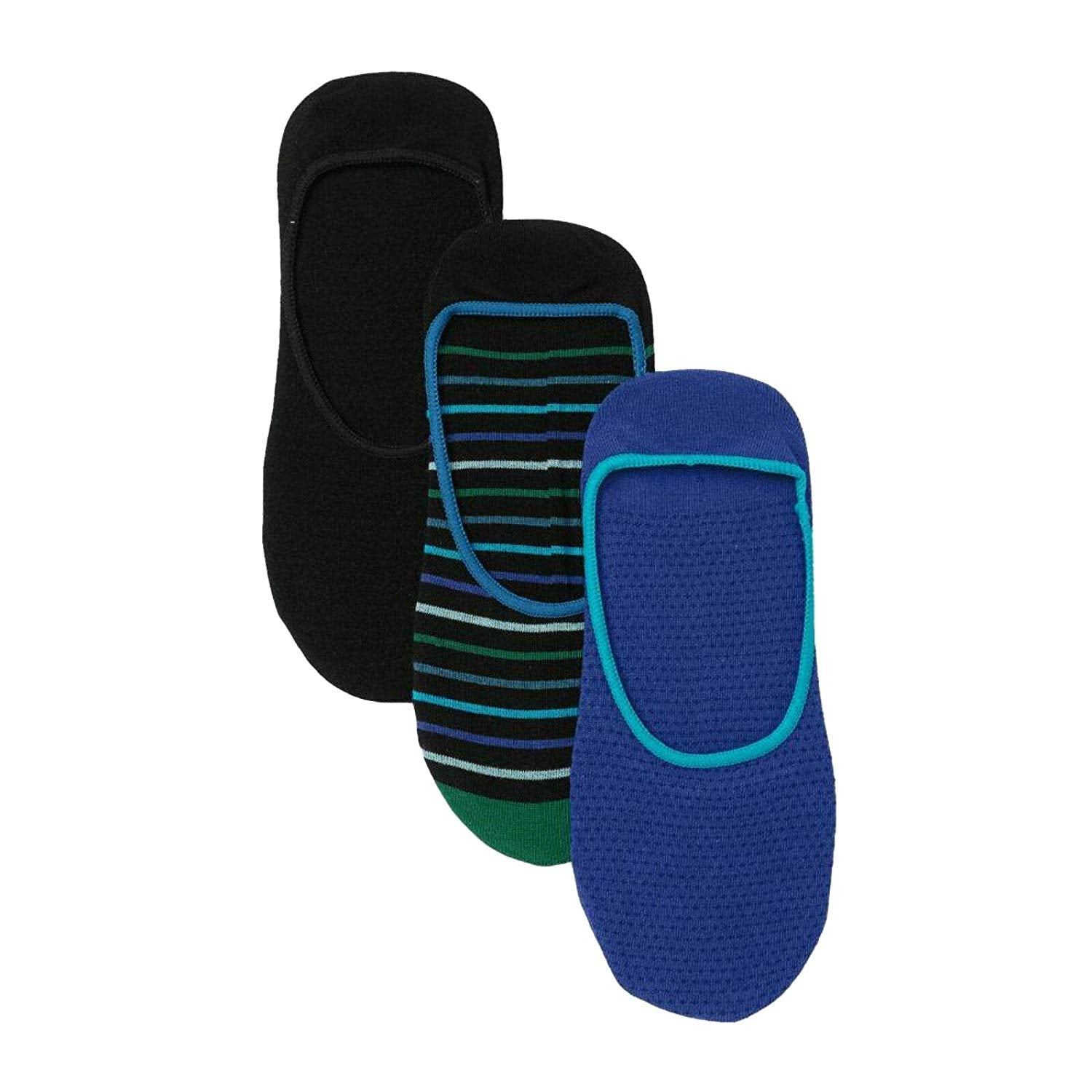 HUE Unisex 3-Pack Mesh Liner Socks (Royal Blue, OS)