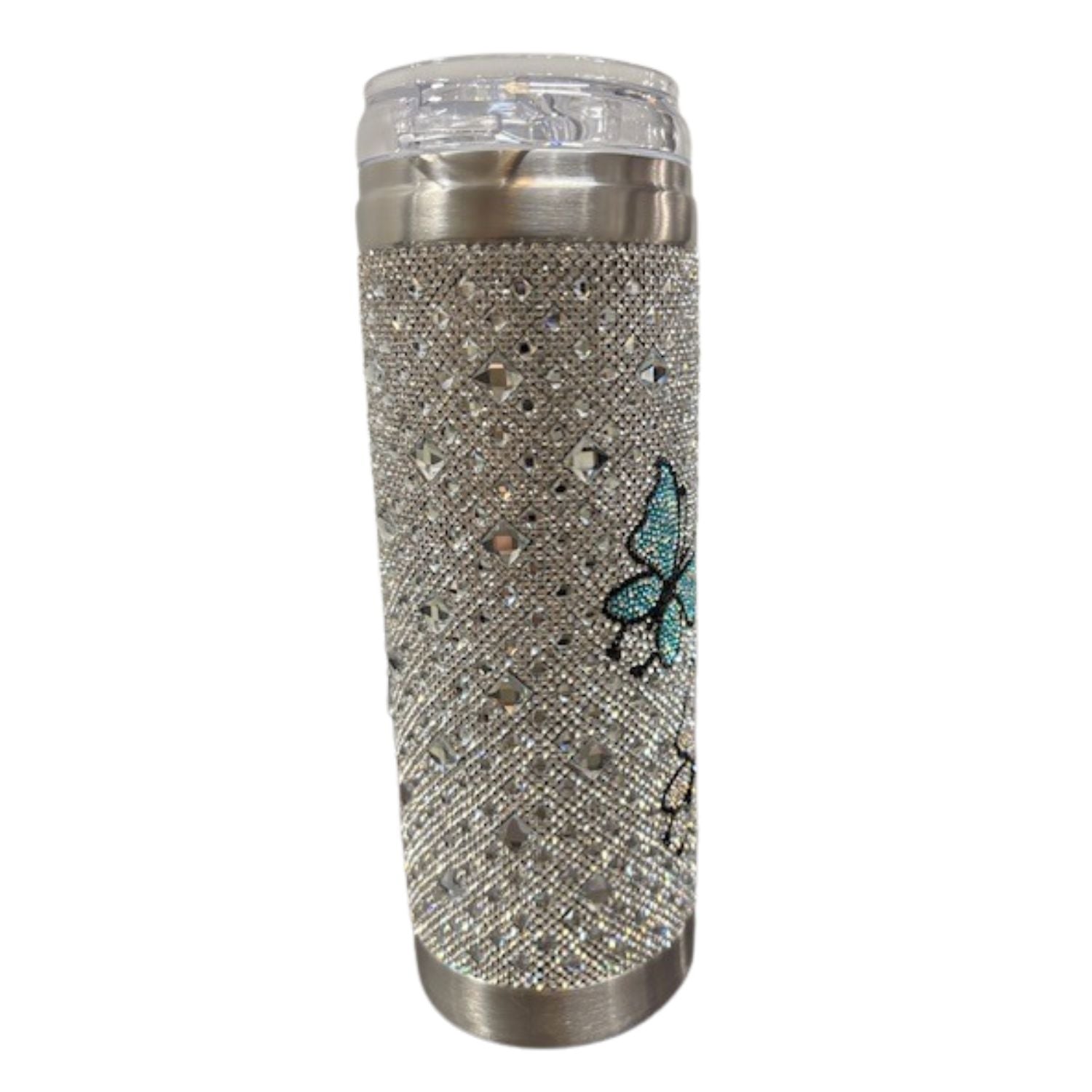 Jacqueline Kent Wings of the Heart Butterfly Crystal Embellished 20oz Tumbler