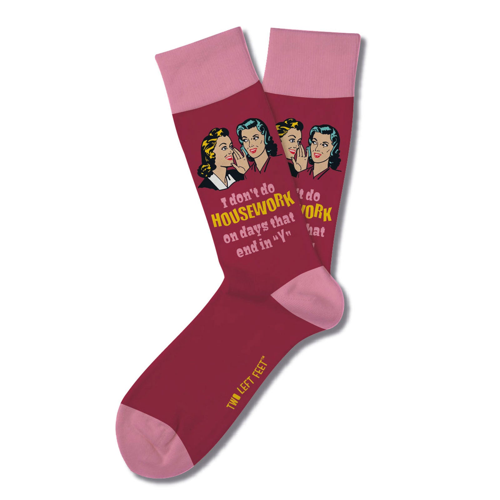 Two Left Feet Retro Remix Adult Sock, Small Feet