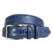 Mad Golfer Mens Croc Print Skins Leather Belt