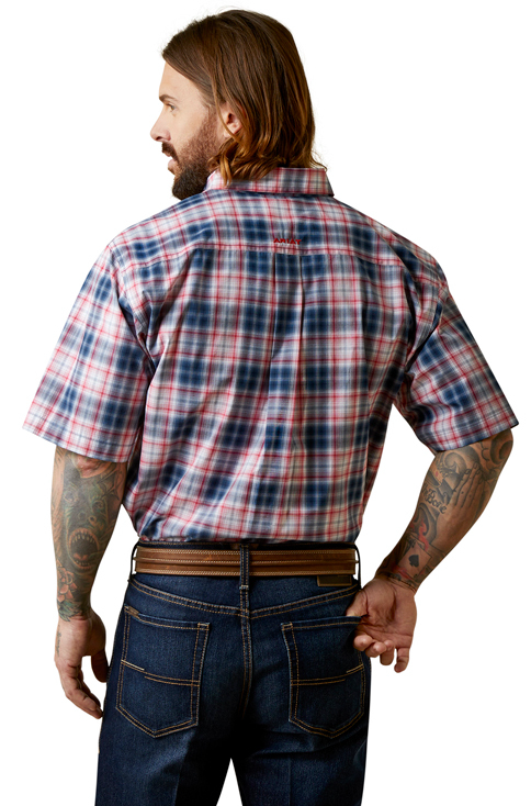 Ariat Men's Old Bay Plaid Short Sleeve Button Western Shirt