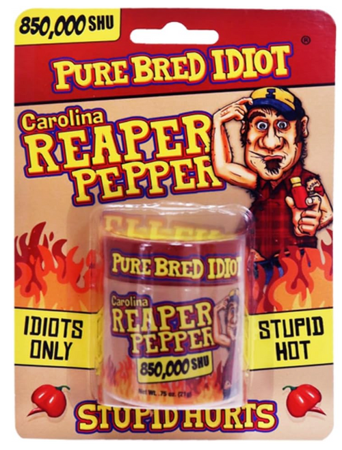 Ass Kickin' Pure Bred Idiot Ground Carolina Reaper Powder - Ultimate Pepper Gift