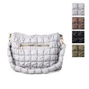 Kedzie Loft Women's Quilted Puffer Shoulder Bag with Removable Strap