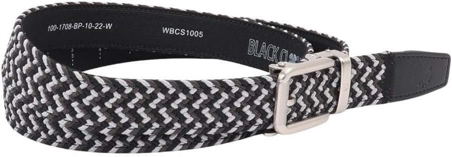 Black Clover Braided Stretch Belt, Grey/Black