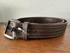 3D Belt Co. Mens Western Leather Brown Belt, Made in USA, 36