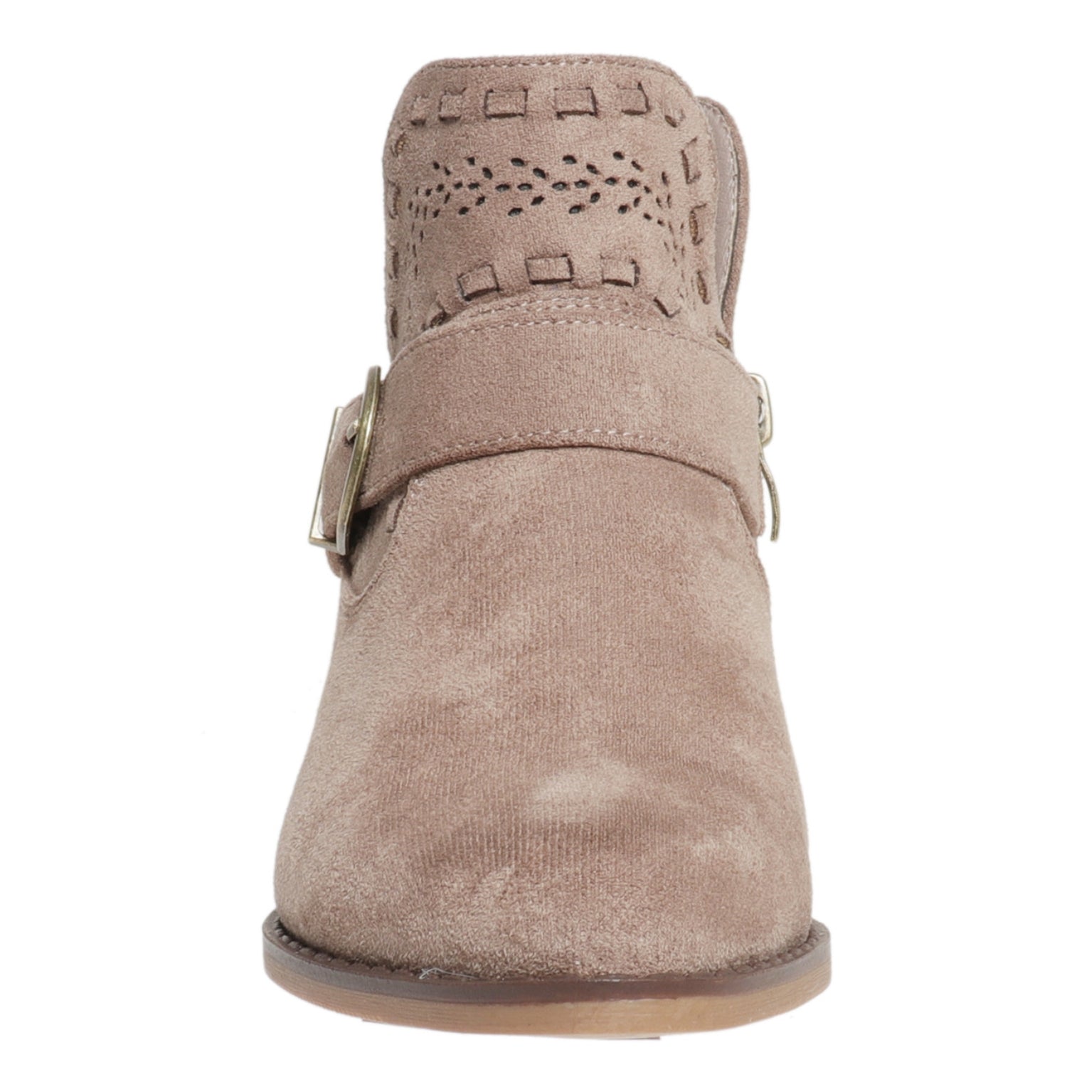 Pierre Dumas Kids Whitney-12 Western Ankle Block Heel Booties with Buckle