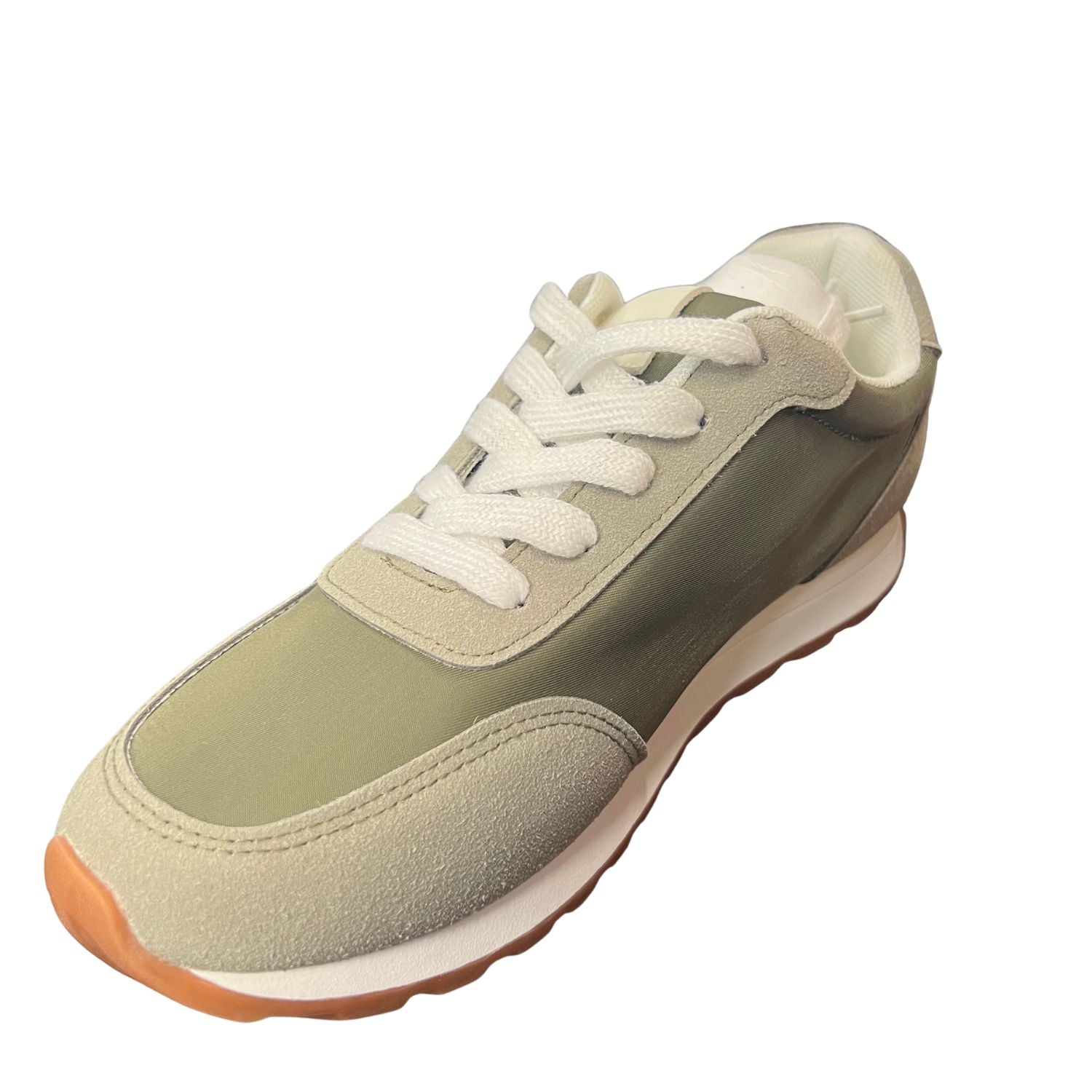 Very G Womens Joel Lace Up Platform Slip On Fashion Sneaker, Olive