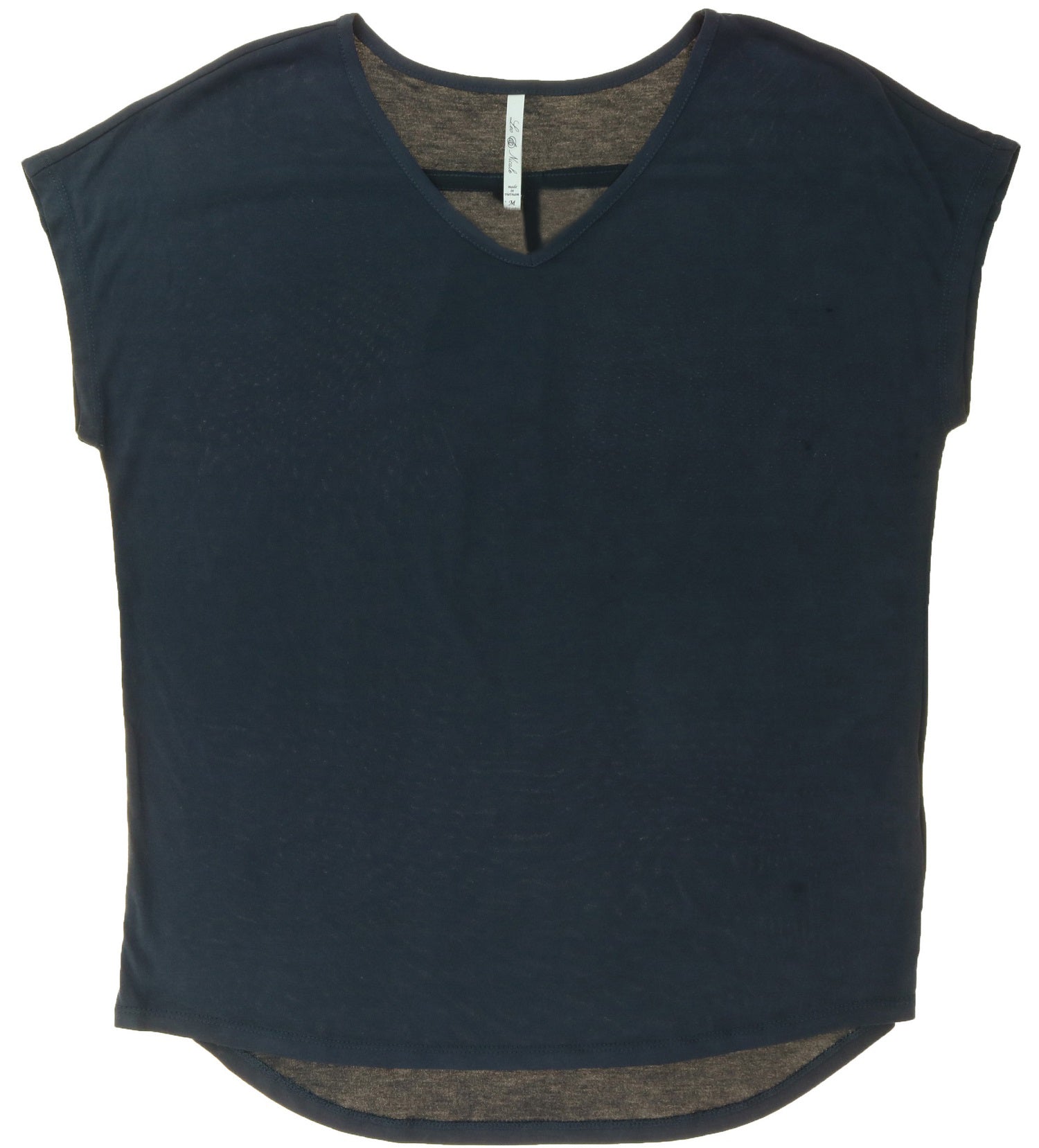 Leo & Nicole Women's V-Neck Short Sleeve Blouse