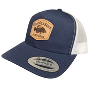 Riverbed Threads Good Ole Boys Patch Adjustable Snapback Cap Hat, Navy/White
