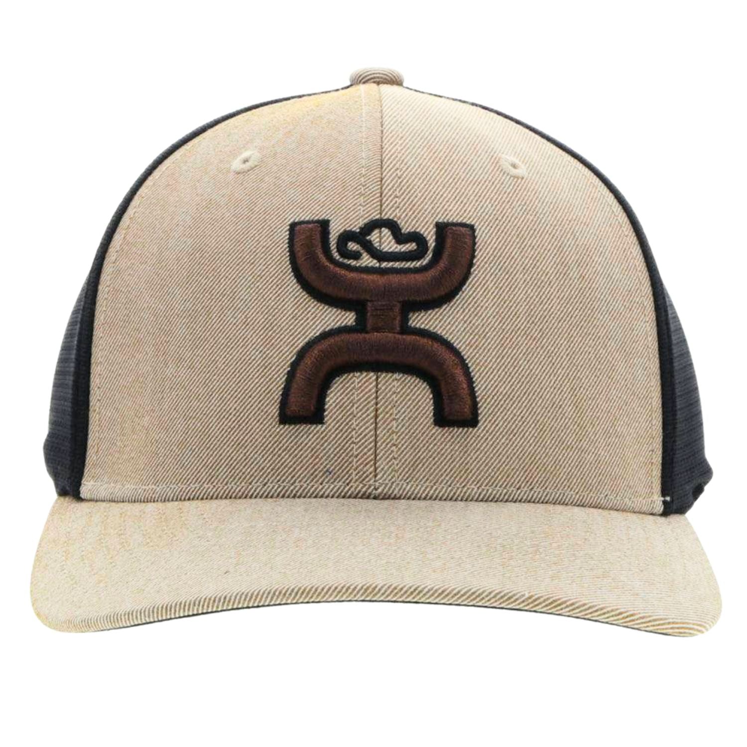 Hooey Mens Ash Flexfit Hat Mesh Back Patch Hat, Tan/Brown